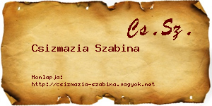 Csizmazia Szabina névjegykártya